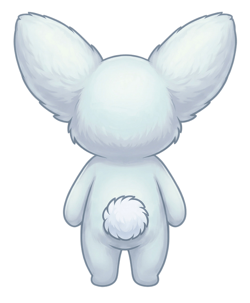 浮浮背面設定圖 - 圓滾滾的尾巴